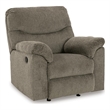 Bowery Hill Rocker Recliner with Gentle Rocking Motion in Gray