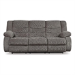 Bowery Hill Dual-Sided Reclining Sofa with Supportive Seating in Gray