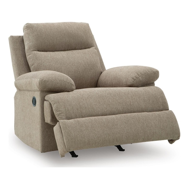Bowery Hill Chenille Rocker Recliner with Gentle Rocking in Mocha