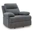 Bowery Hill Chenille Rocker Recliner with Gentle Rocking in Charcoal