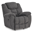 Bowery Hill Nuvella Rocker Recliner with Gentle Rocking in Charcoal