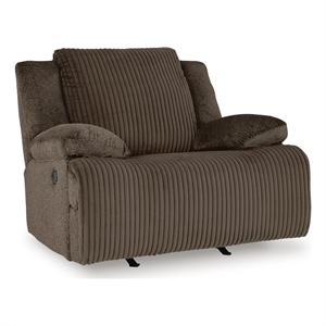 Bowery Hill Rocker Recliner with Gentle Rocking Motion in Chocolate