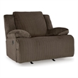 Bowery Hill Rocker Recliner with Gentle Rocking Motion in Chocolate