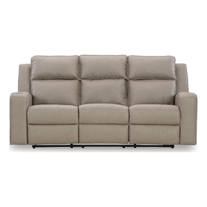 Bowery Hill Reclining Sofa with Drop-Down Table and USB in Pebble