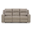 Bowery Hill Reclining Sofa with Drop-Down Table and USB in Pebble