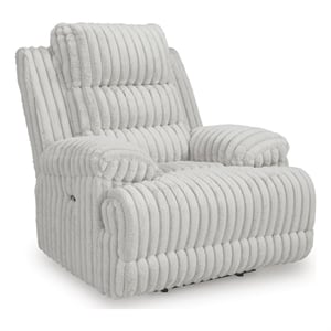 Bowery Hill Power Recliner with USB Charging Port in Light Gray