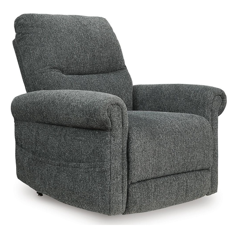 Bowery Hill Power Lift Recliner with Nuvella Fabric in Charcoal