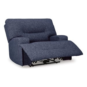 Bowery Hill Oversized Zero-Gravity Power Recliner with Headrest in Navy