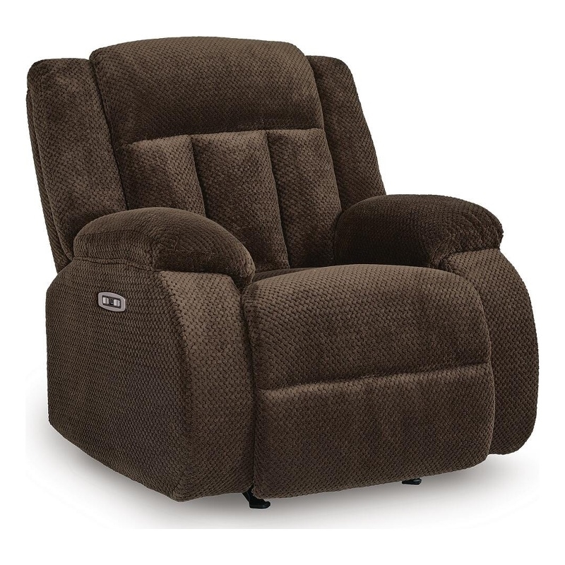 Bowery Hill Power Rocker Recliner with USB Charging Port in Chocolate