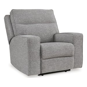 Bowery Hill Zero-Gravity Power Recliner with Adjustable Headrest in Pewter