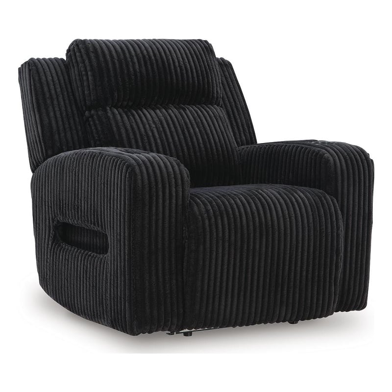 Bowery Hill Zero-Gravity Power Recliner with LED Lighting in Black