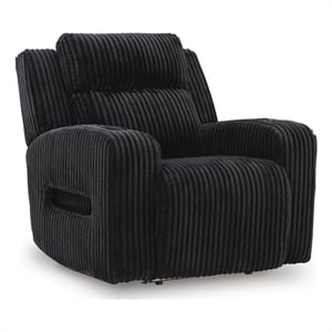 Bowery Hill Zero-Gravity Power Recliner with LED Lighting in Black