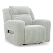 Bowery Hill Zero-Gravity Power Recliner with LED Lighting in Light Gray