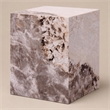 Bowery Hill Contemporary Engineered Stone End Table in Beige Finish