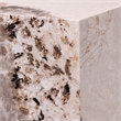 Bowery Hill Contemporary Engineered Stone End Table in Beige Finish