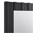 Bowery Hill Rectangular Accent Mirror with Marble Design in Black