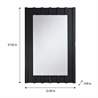 Bowery Hill Rectangular Accent Mirror with Marble Design in Black