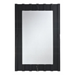 Bowery Hill Rectangular Accent Mirror with Marble Design in Black