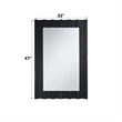 Bowery Hill Rectangular Accent Mirror with Marble Design in Black