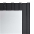 Bowery Hill Rectangular Accent Mirror with Marble Design in Black
