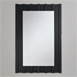 Bowery Hill Rectangular Accent Mirror with Marble Design in Black
