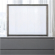 Bowery Hill Transitional Rectangular Mirror in Gray MDF and Glass