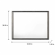Bowery Hill Transitional Rectangular Mirror in Gray MDF and Glass