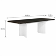 Bowery Hill Wood Rectangular Extension Dining Table in White and Brown