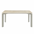 Bowery Hill Ingram Rectangular Ceramic Dining Table in Light Gray