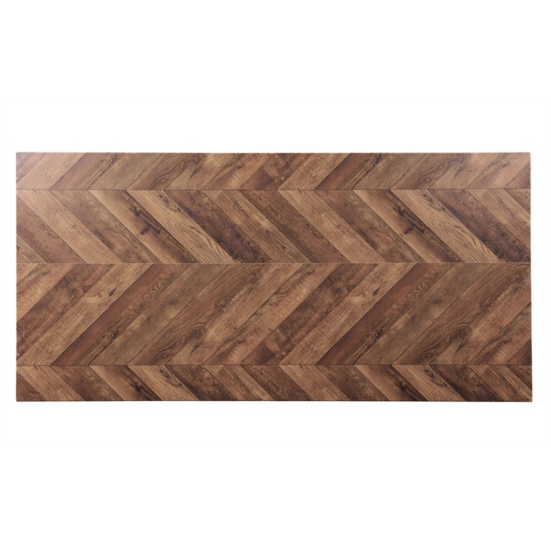 Bowery Hill Acacia Rectangular Counter Height Table in Brown
