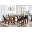 Bowery Hill Acacia Rectangular Counter Height Table in Brown