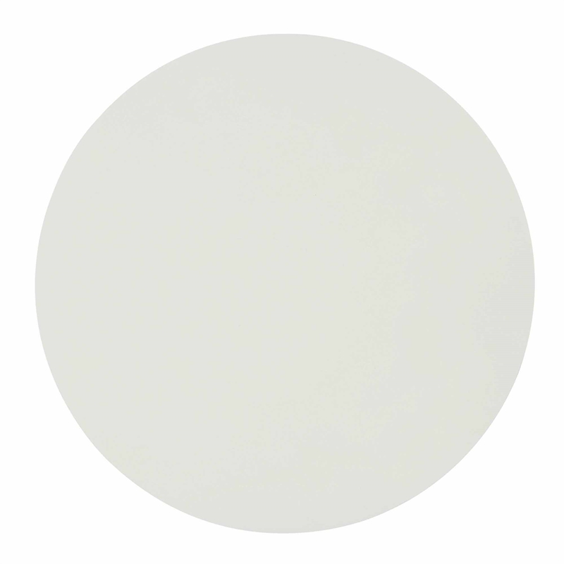 Bowery Hill Round Coffee Table with Cylindrical Legs in White Finish