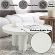 Bowery Hill Round Coffee Table with Cylindrical Legs in White Finish