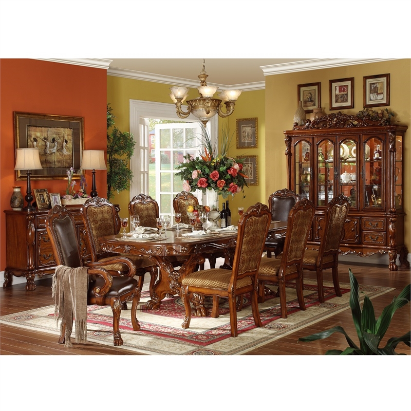 Bowery Hill Arm Chair Set of 2 with Faux Leather Upholstery