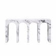 Bowery Hill Console Table with Arches in White Engineered Stone