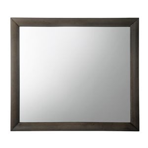 Bowery Hill Mirror with Wooden Frame in Gray Oak