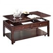 Bowery Hill Rectangular Wood Coffee Table with Lift Top in Walnut