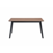 Bowery Hill Rectangular Dining Table in Walnut and Black