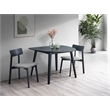 Bowery Hill Fixed Rectangular Dining Table in Black with Ash Veneer