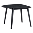 Bowery Hill Fixed Rectangular Dining Table in Black with Ash Veneer