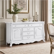 Bowery Hill 5-Drawer Rectangular Wood Dresser in Pure White
