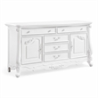 Bowery Hill 5-Drawer Rectangular Wood Dresser in Pure White