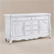 Bowery Hill 5-Drawer Rectangular Wood Dresser in Pure White