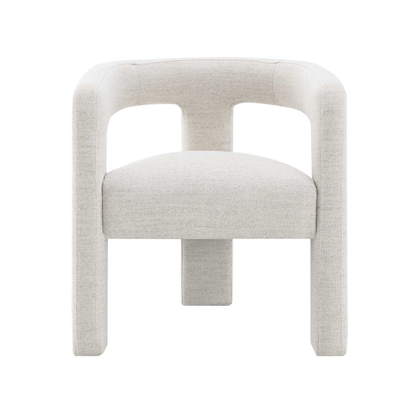 Bowery Hill Fabric Upholstered Side Chairs in Beige (Set of 2)