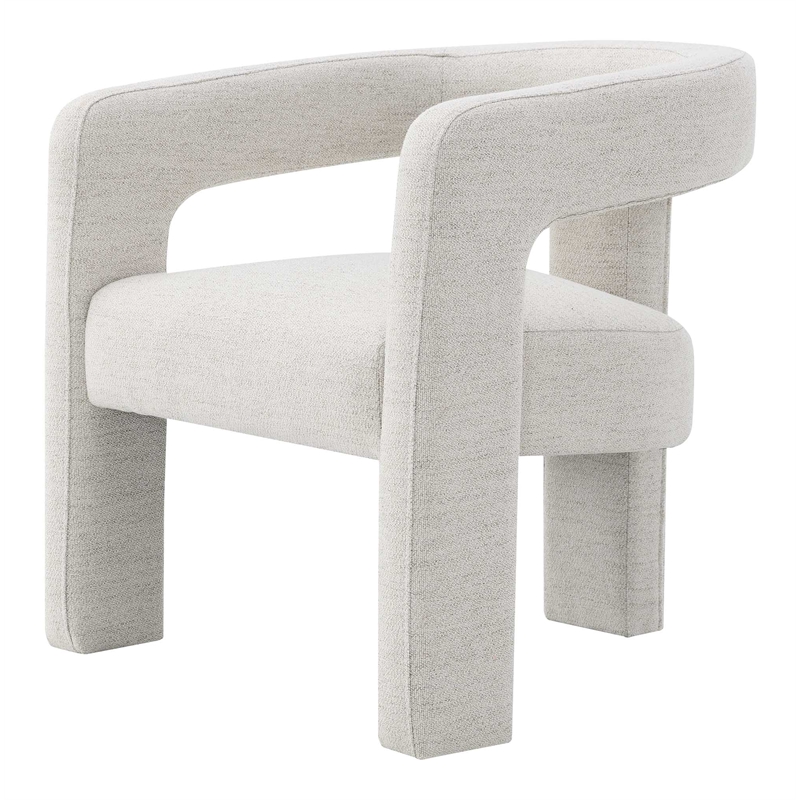 Bowery Hill Fabric Upholstered Side Chairs in Beige (Set of 2)