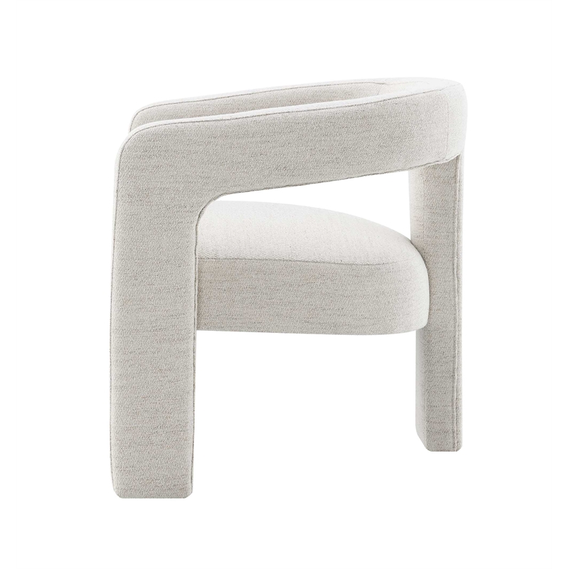Bowery Hill Fabric Upholstered Side Chairs in Beige (Set of 2)