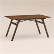 Bowery Hill Traditional Wood Rectangular Dining Table in Walnut Finish