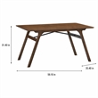 Bowery Hill Traditional Wood Rectangular Dining Table in Walnut Finish