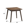 Bowery Hill Lamonte Square End Table in Walnut Finish