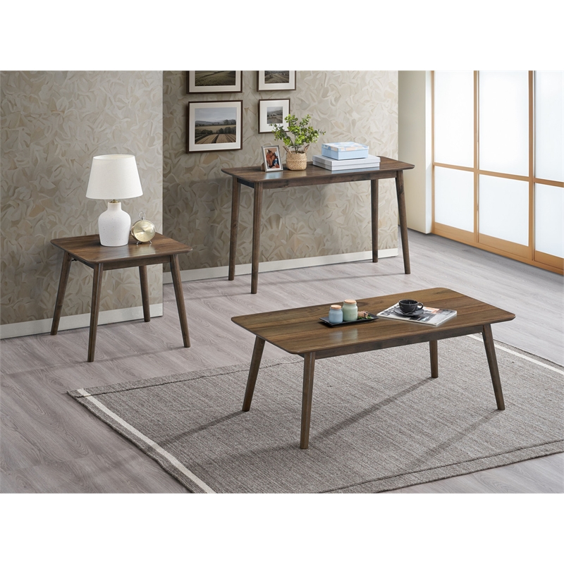 Bowery Hill Lamonte Square End Table in Walnut Finish